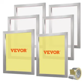 VEVOR 6 Stk. Aluminiumlegierung Siebrahmen Siebdruckpresse 50,8 x 61 cm, Siebdruckmaschine Zubehör 160 Mesh, Säureresistenz & nicht Verformbar für Kissenbezügen, Stoffen, Papier, Kopierpapier usw. VEVOR 6 Stk. Aluminiumlegierung Siebrahmen Siebdruckpresse 50,8 x 61 cm, Siebdruckmaschine Zubehör 160 Mesh, Säureresistenz & nicht Verformbar für Kissenbezügen, Stoffen, Papier, Kopierpapier usw.