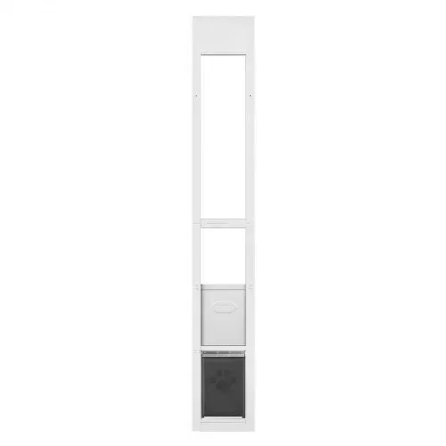VEVOR Hundeklappe für Glasschiebetür, Hundetür Höhenverstellbar von 1927 bis 2049 mm, Rahmen aus Aluminiumlegierung mit Klappe & Drehscharnier, Abschließbar, für Mittelgroße Hunde, M – Bild 9