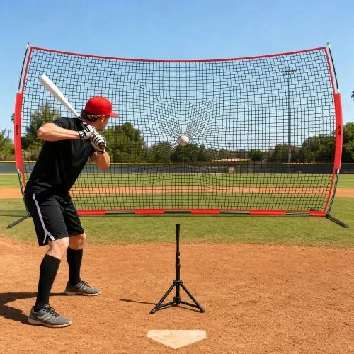 VEVOR Backstop-Netz, 620 x 140 cm Ballsport-Absperrnetz, Übungsausrüstung mit Tragetasche, Schutzschirm für Baseball-, Softball-, Lacrosse-, Fußball- und Hockeytraining, für den Garten – Bild 7