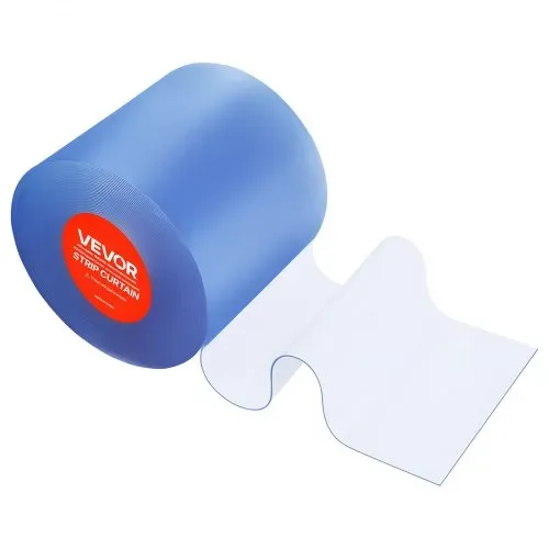 VEVOR PVC-Streifenvorhang, 30,8 m Länge x 0,3 m Breite, Lamellenvorhang, Meterware, -55,6 °C bis 30 °C Vorhangstreifen für Türen von Supermärkten, Garagen und Lagerhallen, Transparent – Bild 9