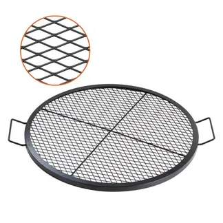 VEVOR X-Marks Feuerstellen-Grillrost, Φ 760 x 25 mm Lagerfeuer-BBQ-Grillrost aus Stahl mit Griff und Stütz-X-Draht, Tragbares Camping-Kochgeschirr für Partys und Zusammenkünfte im Freien, Schwarz VEVOR X-Marks Feuerstellen-Grillrost, Φ 760 x 25 mm Lagerfeuer-BBQ-Grillrost aus Stahl mit Griff und Stütz-X-Draht, Tragbares Camping-Kochgeschirr für Partys und Zusammenkünfte im Freien, Schwarz