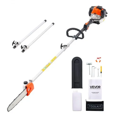 VEVOR Benzin-Hochentaster 25ccm 2-Takt, Motorsäge, Teleskopsäge mit 2,12–3,62 m ausziehbarer Stange, 30,5 cm Schwert, 650 ml Kraftstofftank, für ein kraftvolles Sägen in hohen Baumkronen VEVOR Benzin-Hochentaster 25ccm 2-Takt, Motorsäge, Teleskopsäge mit 2,12–3,62 m ausziehbarer Stange, 30,5 cm Schwert, 650 ml Kraftstofftank, für ein kraftvolles Sägen in hohen Baumkronen
