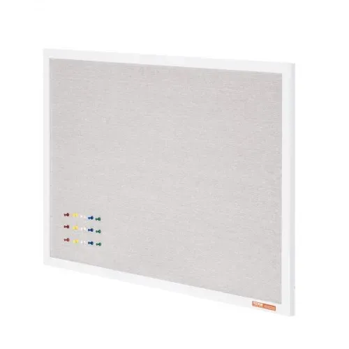 VEVOR 48"x36" weiße Korktafel mit Leinenoberfläche – stilvolle wandmontierte Pinnwand für Zuhause, Schule, Büro – elegantes und funktionales Schwarzes Brett – Bild 10