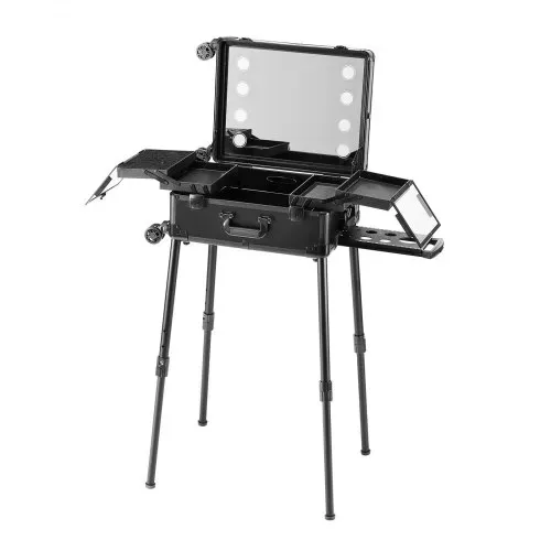 VEVOR Kosmetikkoffer 1030 x 510 x 1360 mm Schminktasche ABS + MDF-Platte + Aluminiumrahmen Schminkkoffer Make-Up Koffer Ideal für Friseur-, Make-up-Studios, Hochzeits- oder Event-Make-up – Bild 8