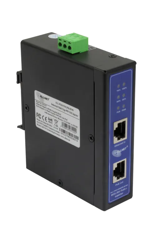 ALLNET PoE Injektor Industrial MultiGigabit • PoE BT mit Power-Booster (15,4W/30W/90W) • DIN • ALLNET PoE Injekt Metallgehäuse • ALL-PI2015MGPB-BT90 – Bild 8