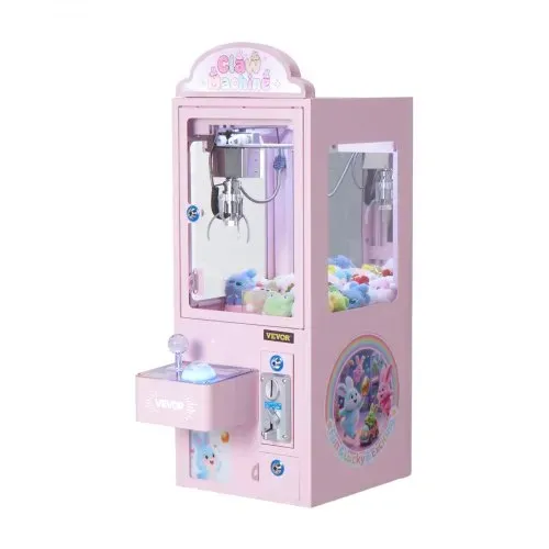 VEVOR Greifautomat, Greifer, mittelgroßer Spielautomat mit Licht & Ton, Präzisionsstahlklaue mit verstellbarem Griff für Plüschtiere, Verkaufsspielzeug, für kommerzielle Heimpartys & Kinos, Pink – Bild 8