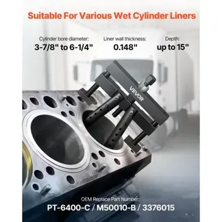 VEVOR Zylinderlaufbuchsen Abzieher für Mack Cummins Cat auf nasser Laufbuchse von 3-7/8 Zoll bis 6-1/4 Zoll Bohrung, Werkzeug zum Entfernen der Zylinderlaufbuchse von Dieselmotoren, ersetzt PT-6400-C VEVOR Zylinderlaufbuchsen Abzieher für Mack Cummins Cat auf nasser Laufbuchse von 3-7/8 Zoll bis 6-1/4 Zoll Bohrung, Werkzeug zum Entfernen der Zylinderlaufbuchse von Dieselmotoren, ersetzt PT-6400-C