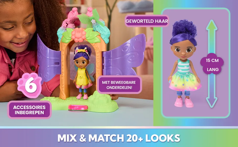 Gabby's Dollhouse - Fairylandia - Magisches Feen-Verwandlung Spielset für Kinder ab 3 Jahren – Bild 4