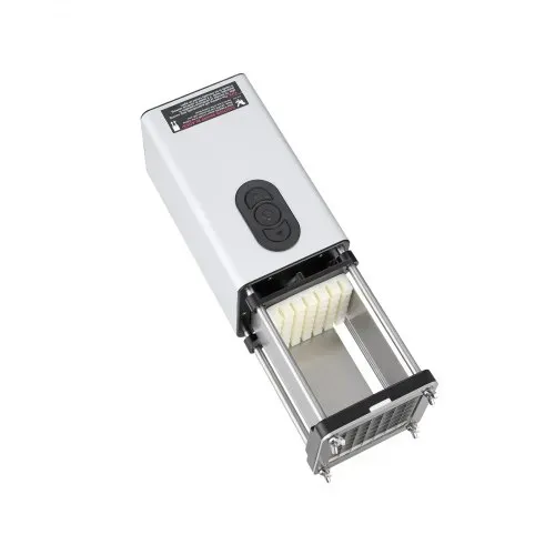 VEVOR Elektrischer Pommes Frites Schneider Kartoffelschneider mit 1/2-Zoll- und 3/8-Zoll-Klingen Edelstahl, Kartoffelschneider und Zerkleinerer mit Anti-Rutsch-Füßen, für Kartoffeln Gemüse Silber – Bild 8
