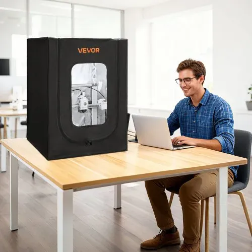 VEVOR 3D-Druckergehäuse Druckerzelt (55 x 65 x 75 cm), staubdichte Schutzhülle mit konstanter Temperatur & LED-Beleuchtung, kompatibel mit gängigen Modellen von Creality/ELEGOO/Anycubic – Bild 7