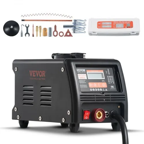 VEVOR Ausbeulspotter, 3 kW, Dellenreparaturset, Dellenzieher mit automatischem/manuellem Schweißen und 9 Modi, Autokarosserie-Punktschweißgerät, Dellenzieher für die Dellenreparatur von Autos & LKWs VEVOR Ausbeulspotter, 3 kW, Dellenreparaturset, Dellenzieher mit automatischem/manuellem Schweißen und 9 Modi, Autokarosserie-Punktschweißgerät, Dellenzieher für die Dellenreparatur von Autos & LKWs