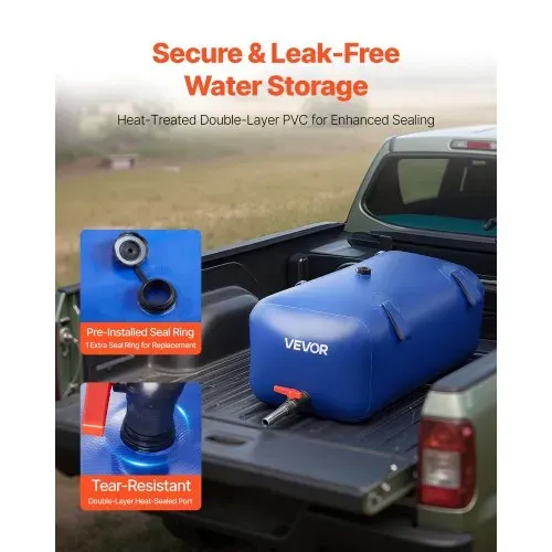 VEVOR Wasserspeicherblase, 113 L PVC-Weichwasserbeutel, Wasserspeicherbehälter, auslaufsicherer & verschleißfester Wohnmobil-Wassertank für die Bewässerung von Outdoor, Wohnmobil, LKW – Bild 3