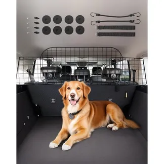 VEVOR Hunde Autobarriere einstellbare Trennwand Hundegitter (968 x 405 mm) Autoschutzgitter für die Rücksitze, Haustierbarriere aus Drahtgeflecht, universell passende Autobarriere für SUVs Lkws VEVOR Hunde Autobarriere einstellbare Trennwand Hundegitter (968 x 405 mm) Autoschutzgitter für die Rücksitze, Haustierbarriere aus Drahtgeflecht, universell passende Autobarriere für SUVs Lkws