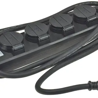 Gartensteckdosenleiste für Außen, 4-fach IP44, H07RN-F 3G1,5mm², Zuleitung 3m Gartensteckdosenleiste für Außen, 4-fach IP44, H07RN-F 3G1,5mm², Zuleitung 3m