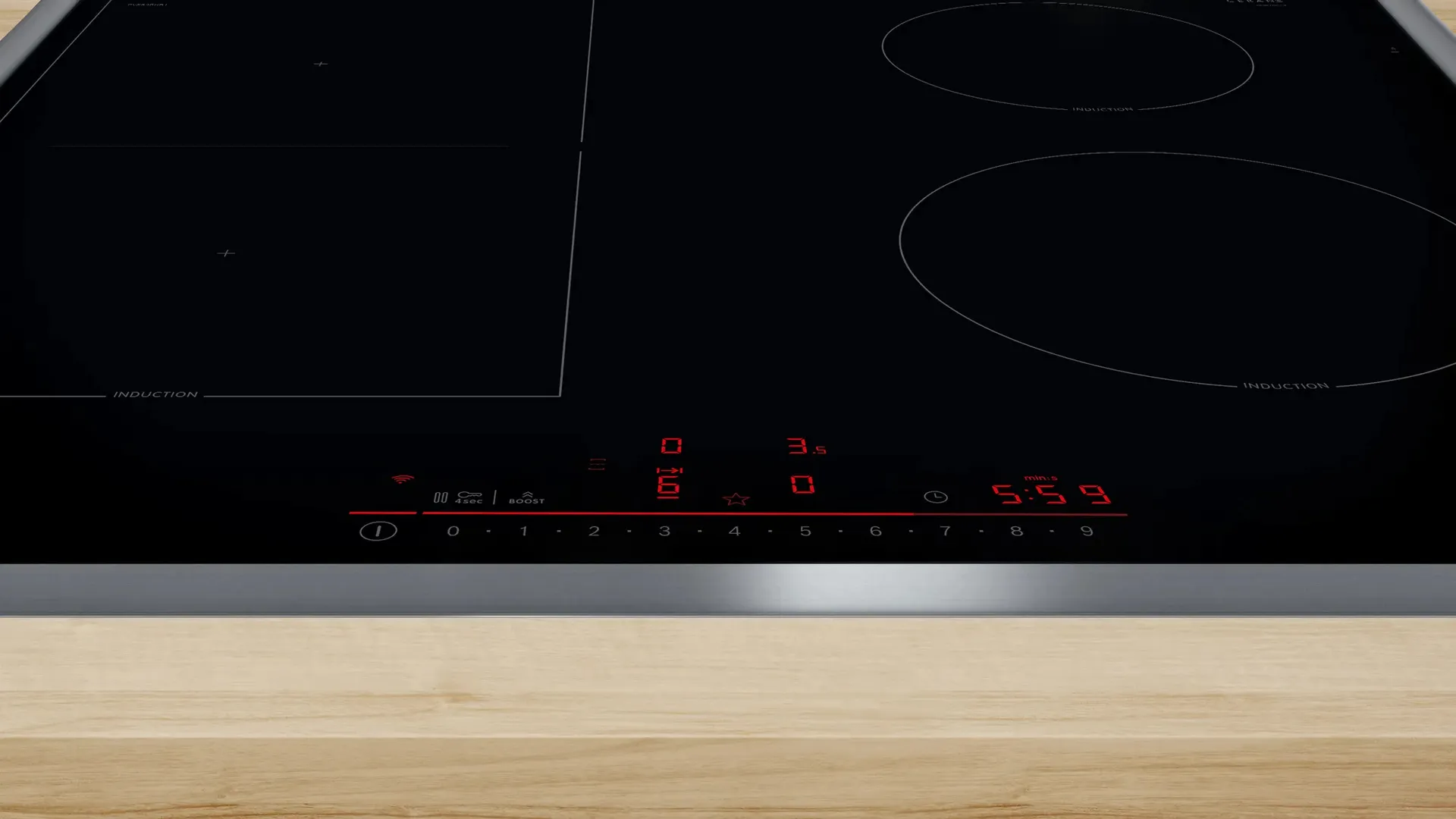 Bosch Serie 6 PVS64RHB1E Kochfeld Schwarz Integriert 60 cm Zonen-Induktionskochfeld 4 Zone(n) – Bild 2