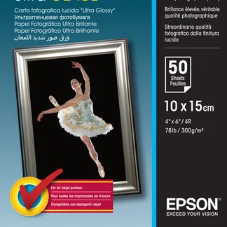 Epson Ultra Glossy Photo Paper – 10x15cm – 50 Blätter Epson Ultra Glossy Photo Paper – 10x15cm – 50 Blätter
