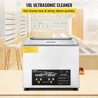 VEVOR 10 L verbesserter Ultraschallreiniger (400 W Heizung, 240 W Ultraschall) Professioneller digitaler Labor-Ultraschallreiniger mit Heizungstimer für die Reinigung von Teilen und Instrumenten VEVOR 10 L verbesserter Ultraschallreiniger (400 W Heizung, 240 W Ultraschall) Professioneller digitaler Labor-Ultraschallreiniger mit Heizungstimer für die Reinigung von Teilen und Instrumenten
