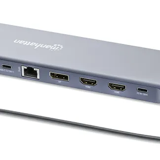 Manhattan 190305 laptop-dockingstation & portreplikator Kabelgebunden USB 3.2 Gen 1 (3.1 Gen 1) Type-C Silber Manhattan 190305 laptop-dockingstation & portreplikator Kabelgebunden USB 3.2 Gen 1 (3.1 Gen 1) Type-C Silber