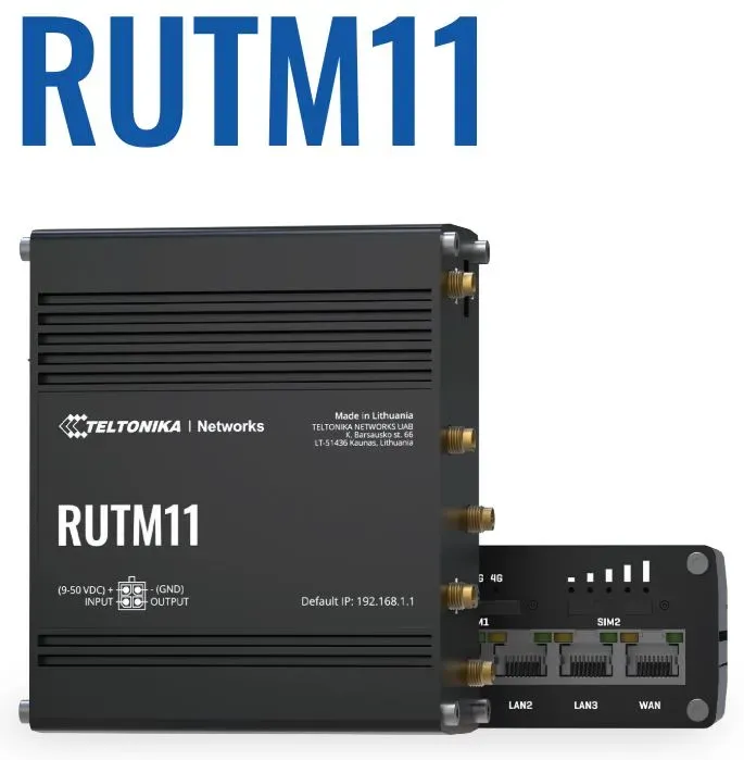 Teltonika · Router · RUTM11 · LTE Router CAT6 + WiFi Teltonika · Router · RUTM11 · LTE Router CAT6 + WiFi