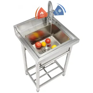 VEVOR Edelstahl-Waschbecken, Freistehendes Waschbecken, inkl. Wasserhahn und Beinen, 41 x 33 x 22 cm Kommerzielle Einzelwaschbecken für Garage, Restaurant, Küche, Gewerbliche Spülbecken VEVOR Edelstahl-Waschbecken, Freistehendes Waschbecken, inkl. Wasserhahn und Beinen, 41 x 33 x 22 cm Kommerzielle Einzelwaschbecken für Garage, Restaurant, Küche, Gewerbliche Spülbecken