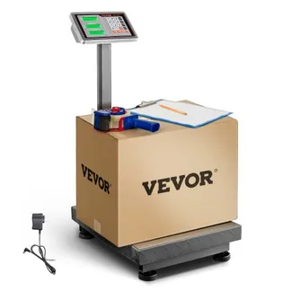 VEVOR Digitale Plattformwaage, 300 kg Tragkraft, 50 g hohe Genauigkeit, elektronische Bodenwaage mit LB/KG, Tara, Preisrechner, AC/DC-Stromversorgung, geeignet für Gepäck, Versand, Pakete, Porto VEVOR Digitale Plattformwaage, 300 kg Tragkraft, 50 g hohe Genauigkeit, elektronische Bodenwaage mit LB/KG, Tara, Preisrechner, AC/DC-Stromversorgung, geeignet für Gepäck, Versand, Pakete, Porto