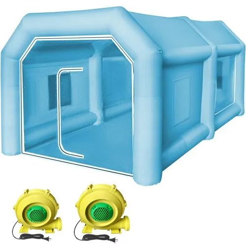 VEVOR Aufblasbares Spritzkabinenzelt nach Maß, Aufblasbares Lackierkabinenzelt 750 W + 350 W Auto Lackierkabine Arbeitsplatz 210D Oxford-Gewebe mit 2 Gebläsen 4 x 2,5 x 2,2 m Blau Autoparkgarage VEVOR Aufblasbares Spritzkabinenzelt nach Maß, Aufblasbares Lackierkabinenzelt 750 W + 350 W Auto Lackierkabine Arbeitsplatz 210D Oxford-Gewebe mit 2 Gebläsen 4 x 2,5 x 2,2 m Blau Autoparkgarage