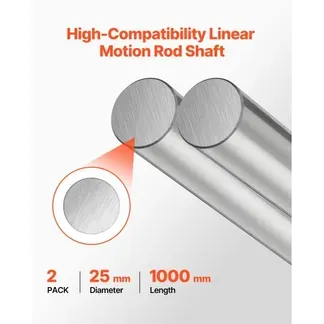 VEVOR Linearwellen, 25×1000 mm, Präszisionswelle aus SFC25-Kohlenstoffstahl, rostfrei & hochpräzise, Welle mit hoher Härte, Runde Stange für Schneid-, Schleif-, Fräs- & Bohrmaschinen, 2er-Pack VEVOR Linearwellen, 25×1000 mm, Präszisionswelle aus SFC25-Kohlenstoffstahl, rostfrei & hochpräzise, Welle mit hoher Härte, Runde Stange für Schneid-, Schleif-, Fräs- & Bohrmaschinen, 2er-Pack