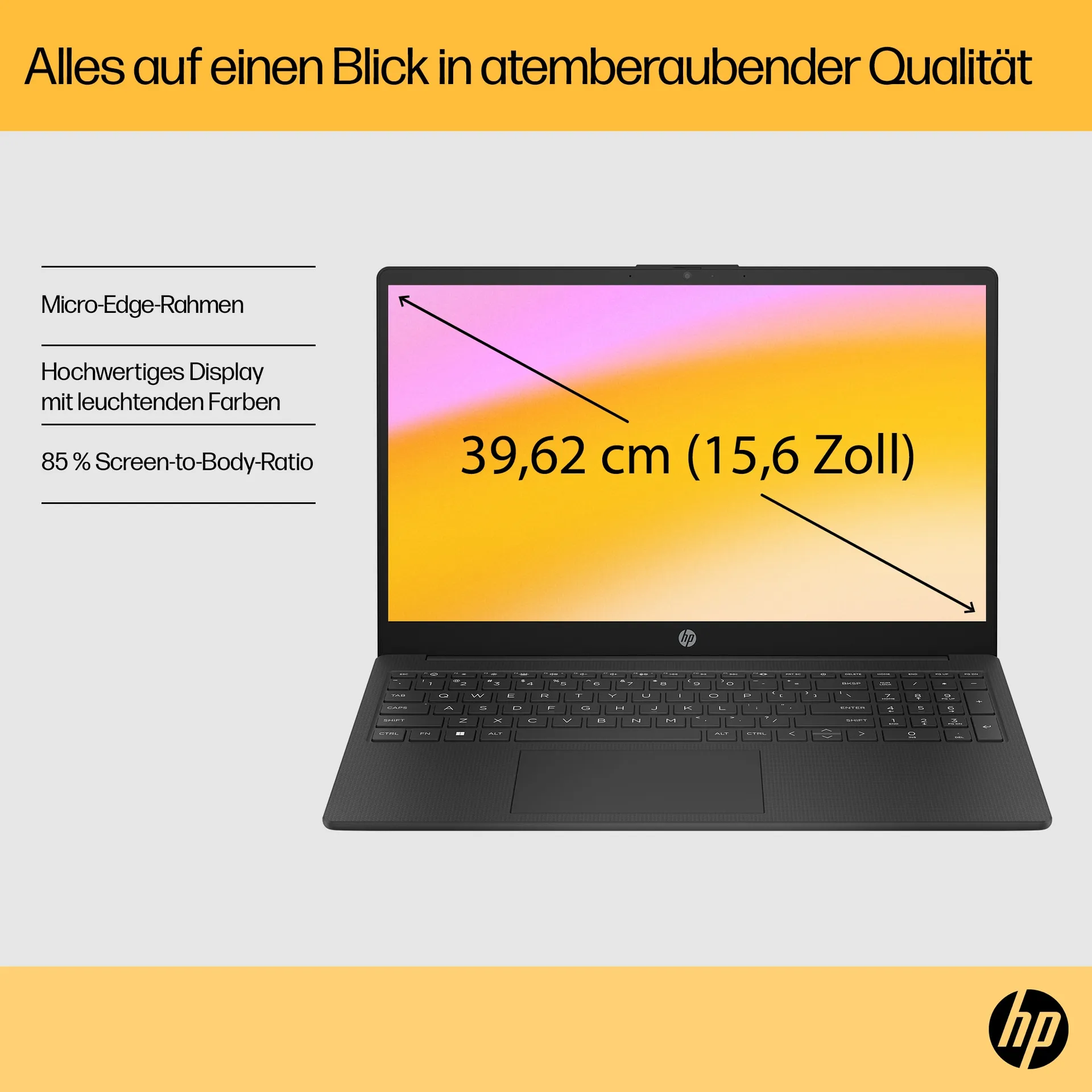 HP 15-fc0271ng AMD Ryzen™ 7 7730U Laptop 39,6 cm (15.6") Full HD 16 GB DDR4-SDRAM 1 TB SSD Wi-Fi 6 (802.11ax) FreeDOS Silber – Bild 6