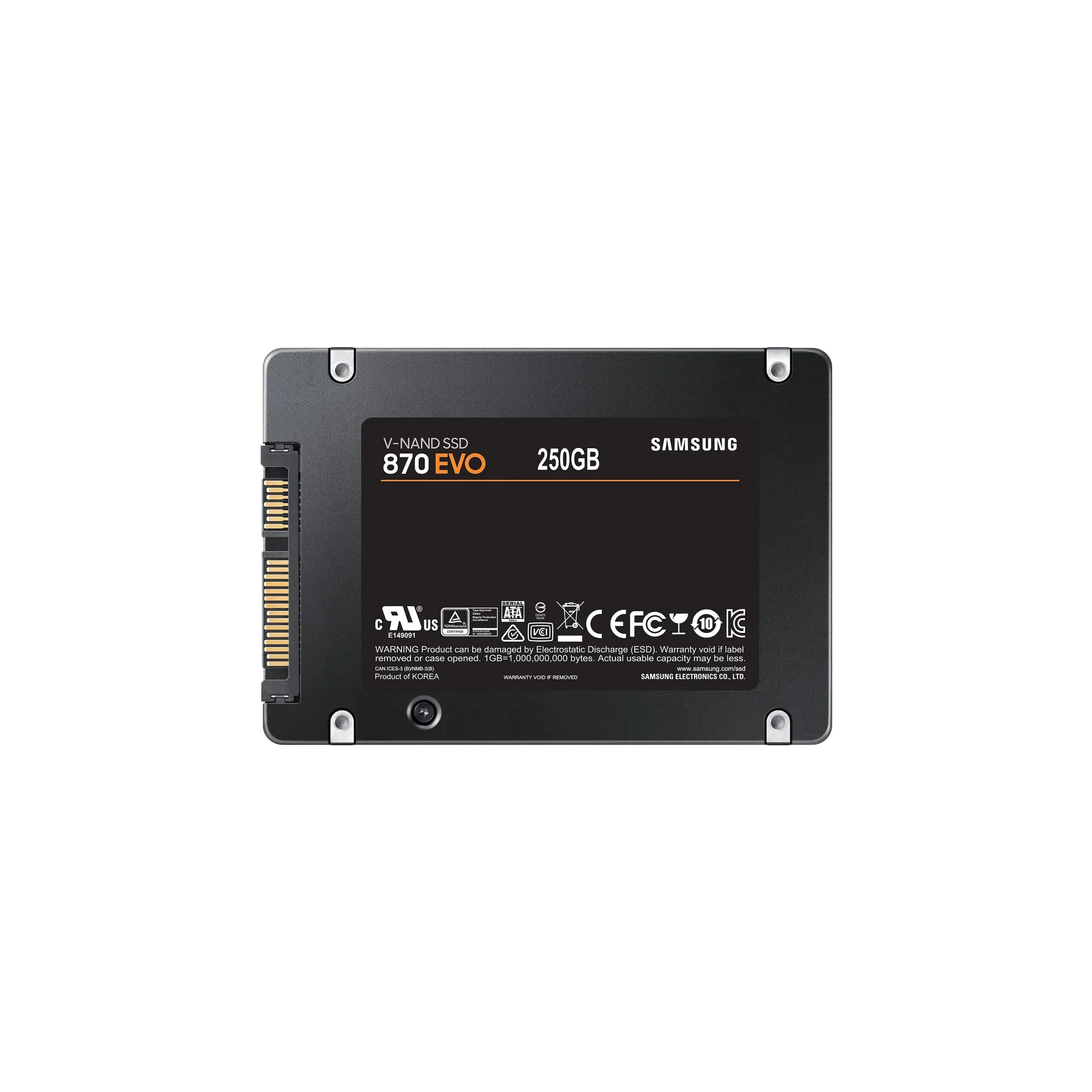 Samsung 870 EVO 250 GB 2.5″ Serial ATA III V-NAND Samsung 870 EVO 250 GB 2.5″ Serial ATA III V-NAND