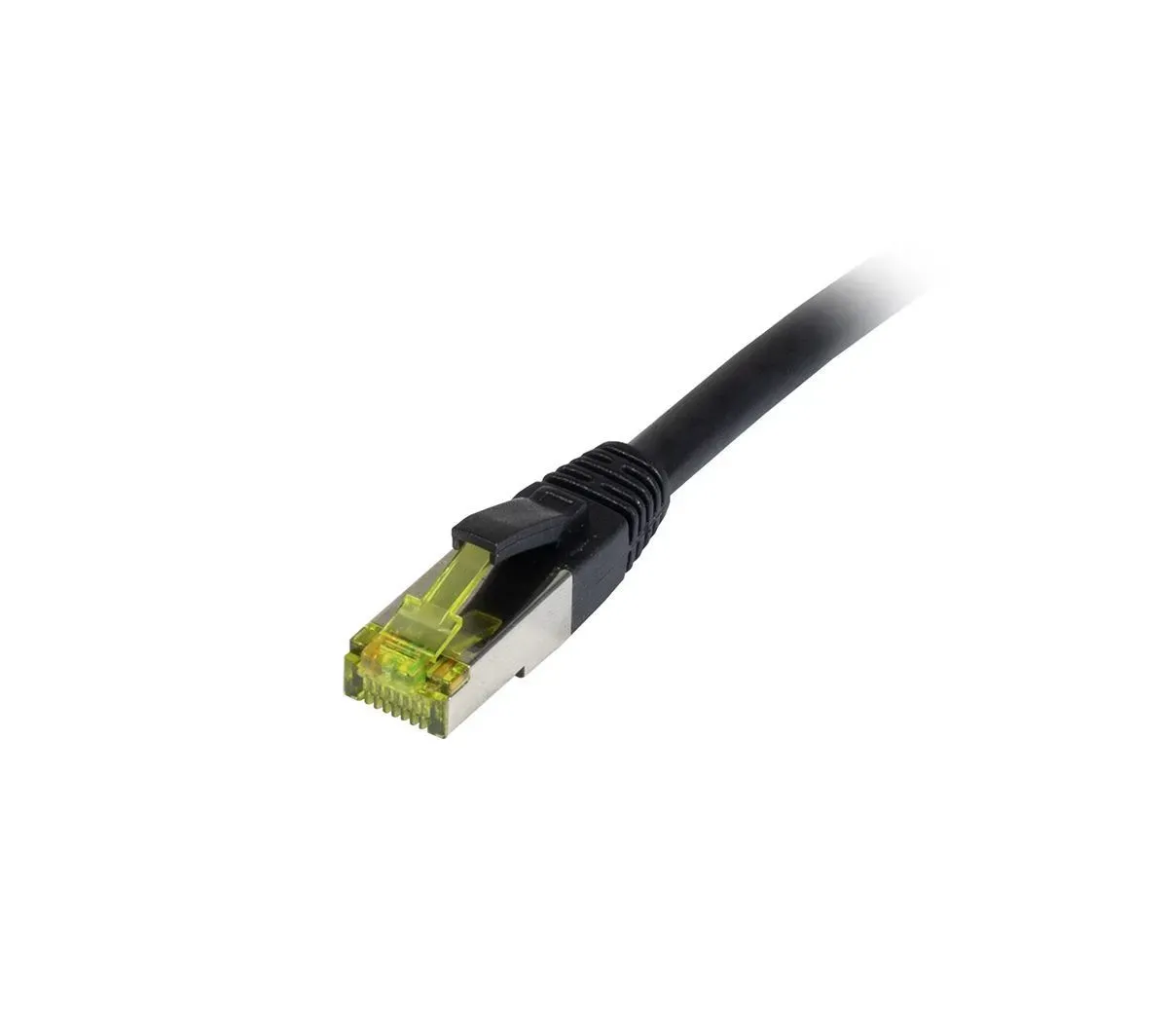 Patchkabel RJ45, CAT6A 500Mhz, 7.5m, schwarz, S-STP(S/FTP), PE/PVC(Outdoor), UV/Water-resistant, AWG26, mit CAT7 Rohkabel, Synergy 21 Patchkabel RJ45, CAT6A 500Mhz, 7.5m, schwarz, S-STP(S/FTP), PE/PVC(Outdoor), UV/Water-resistant, AWG26, mit CAT7 Rohkabel, Synergy 21