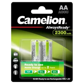 Mignon-Akku CAMELION “AlwaysReady“ NiMH, 2300mAh, Typ AA, 2er-Blister Mignon-Akku CAMELION “AlwaysReady“ NiMH, 2300mAh, Typ AA, 2er-Blister