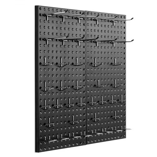 VEVOR Werkzeugwand, 61 x 30 cm, 2er-Set, Stecktafel-Wand-Organizer mit Zubehör, Werkzeuglochwand für Wohnzimmer, Garage, Werkzeugaufbewahrung, Büroorganisation, Bastelraum, Küche, Zuhause, schwarz VEVOR Werkzeugwand, 61 x 30 cm, 2er-Set, Stecktafel-Wand-Organizer mit Zubehör, Werkzeuglochwand für Wohnzimmer, Garage, Werkzeugaufbewahrung, Büroorganisation, Bastelraum, Küche, Zuhause, schwarz