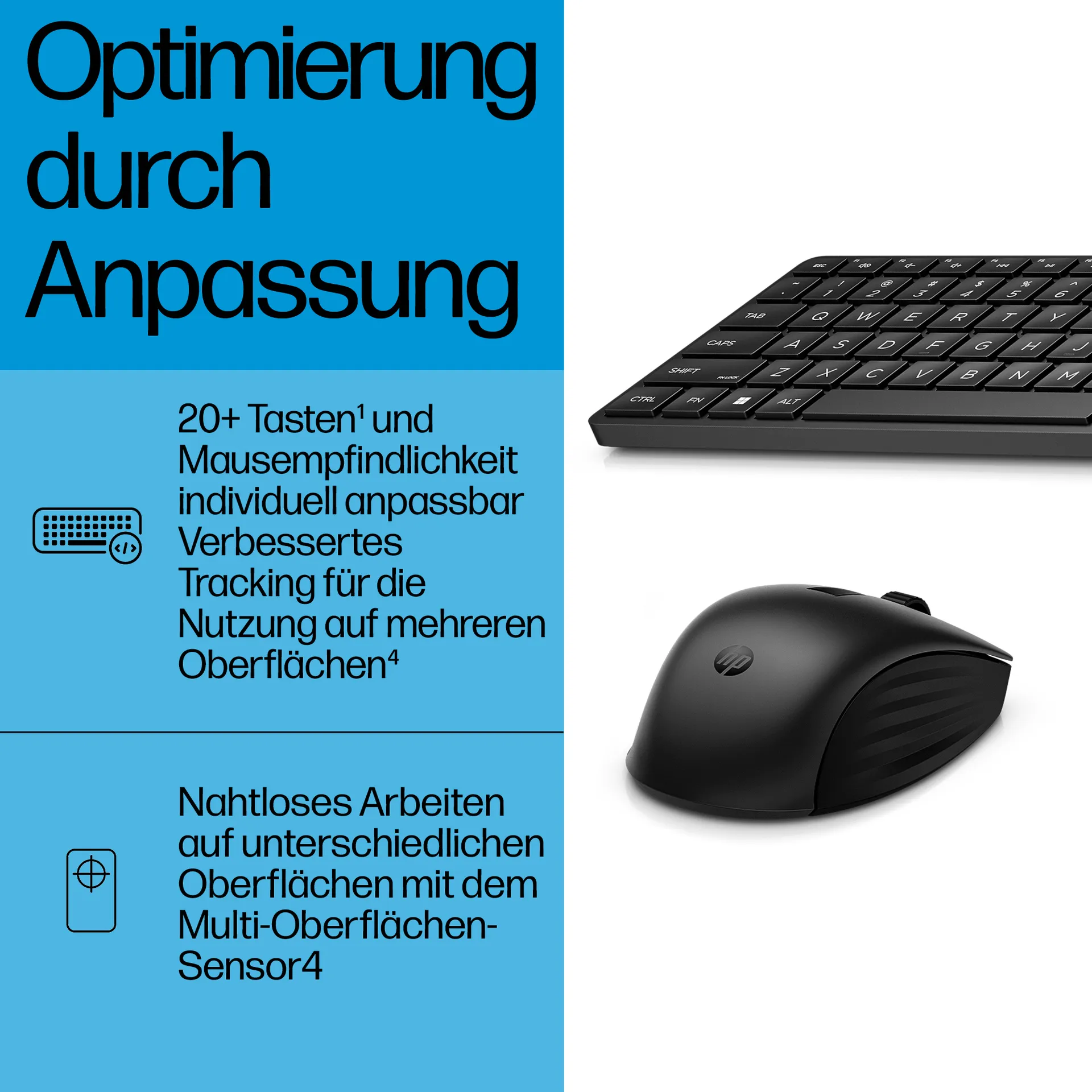HP 655 Wireless-Tastatur und -Maus – Bild 5