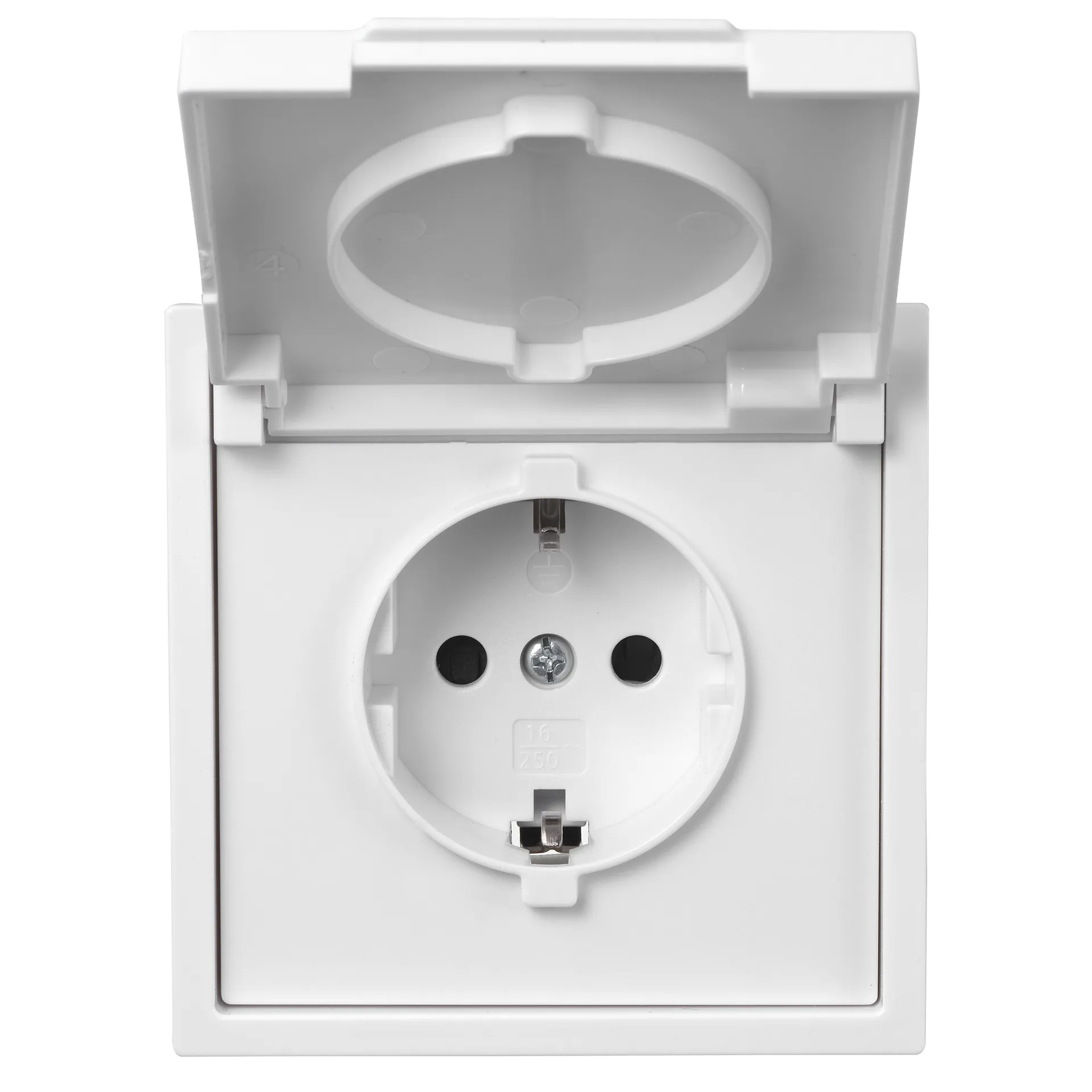 Schutzkontakt-Steckdose McPower “Shallow“ 250V/16A, UP, IP44, Steckanschluss Schutzkontakt-Steckdose McPower “Shallow“ 250V/16A, UP, IP44, Steckanschluss