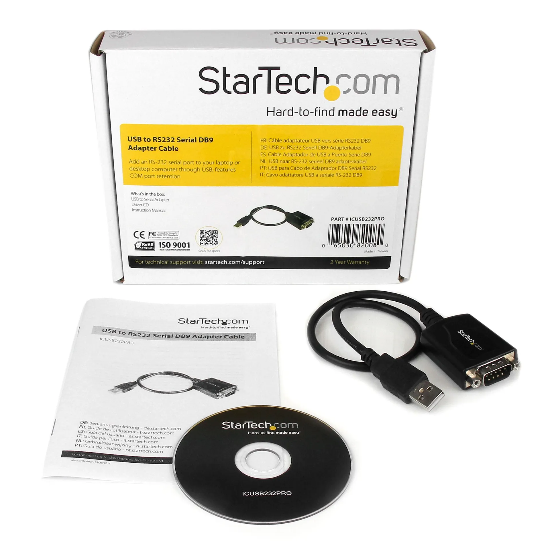 StarTech.com USB 2.0 auf Seriell Adapter - USB zu RS232 / DB9 Konverter (COM) 0,3m – Bild 4