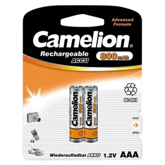 Micro-Akku CAMELION 1,2V, 800 mAh, Typ AAA, NiMH, 2er-Blister Micro-Akku CAMELION 1,2V, 800 mAh, Typ AAA, NiMH, 2er-Blister