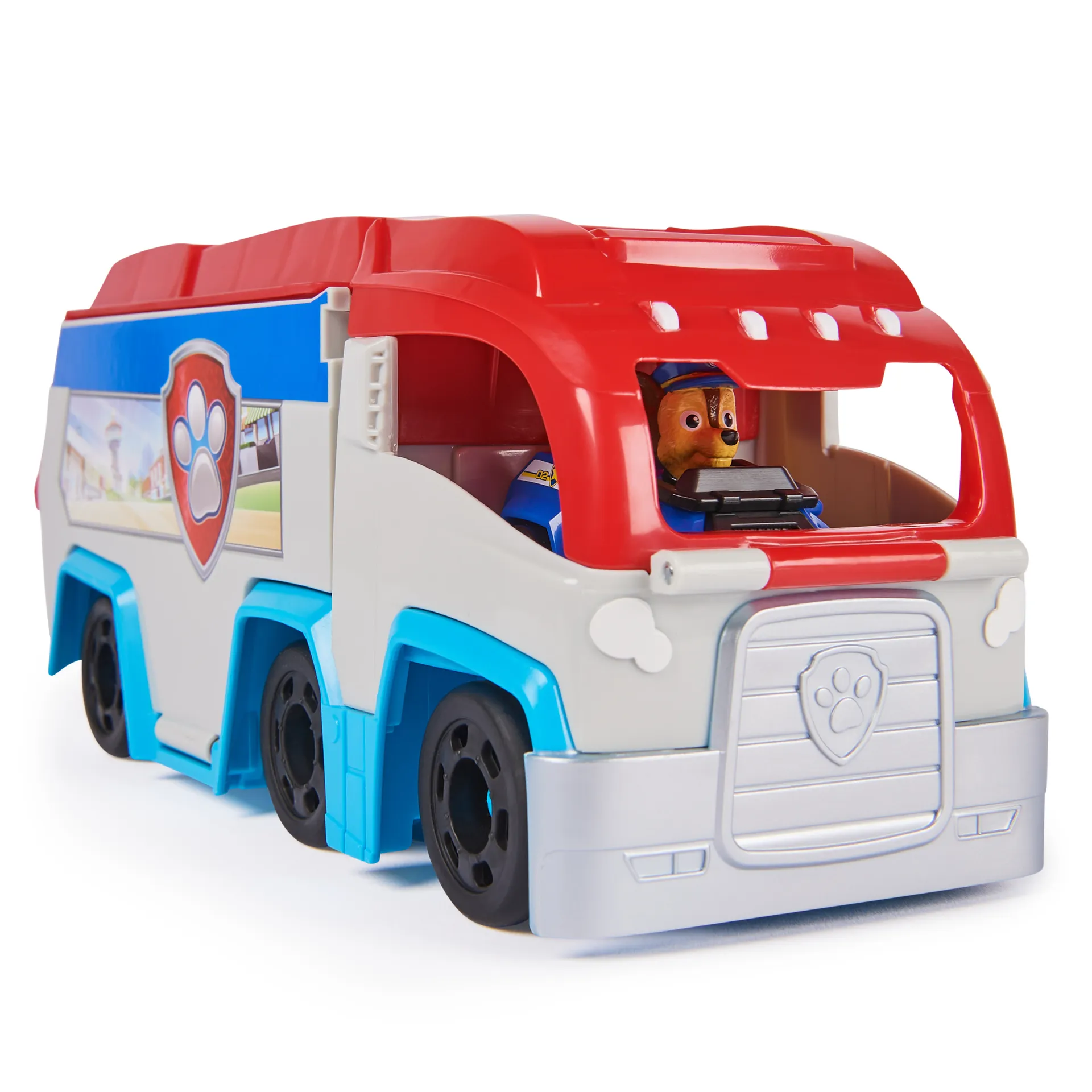 PAW Patrol - Mini-Patroller Pup Squad Teamfahrzeug mit Chase, Transformer Spielzeug mit Startrampe, für Kinder ab 3 Jahren, 25cm – Bild 6