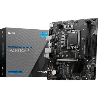 MSI PRO H610M-E Motherboard Intel H610 LGA 1700 micro ATX MSI PRO H610M-E Motherboard Intel H610 LGA 1700 micro ATX