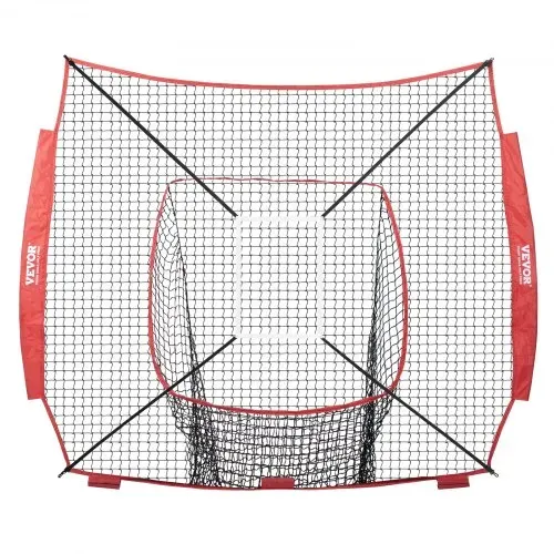 VEVOR 2134 x 2134 mm Pitching Net Pitching Target mit Strike Zone, Baseball & Softball 9 Loch Trainingsgeräte für Jugendliche & Erwachsene, Baseball Pitching Net (nur Netz) – Bild 9