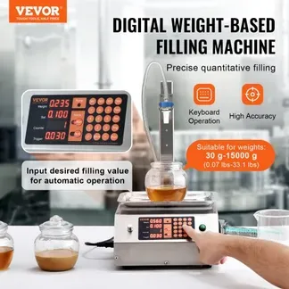 VEVOR Abfüllmaschine 17 L/min Flüssigkeitsabfüllmaschine 30–15.000 g pro Füllung Flaschenabfüllmaschine 26 x 26,3 x 13 cm Pastenfüllmaschine Automatik und Füllmaschine Wein Milch usw. VEVOR Abfüllmaschine 17 L/min Flüssigkeitsabfüllmaschine 30–15.000 g pro Füllung Flaschenabfüllmaschine 26 x 26,3 x 13 cm Pastenfüllmaschine Automatik und Füllmaschine Wein Milch usw.