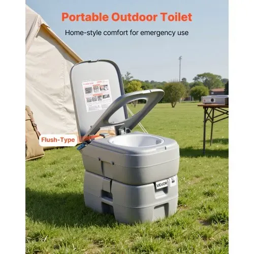 VEVOR Tragbare Toilette mit 30 L Abnehmbarem Abwassertank & 200 Spülungen, Campingtoilette Reisetoilette mit Füllstandsanzeige, Geeignet für Wohnmobilreisen Camping Wandern Bootsfahrten Ausflüge VEVOR Tragbare Toilette mit 30 L Abnehmbarem Abwassertank & 200 Spülungen, Campingtoilette Reisetoilette mit Füllstandsanzeige, Geeignet für Wohnmobilreisen Camping Wandern Bootsfahrten Ausflüge