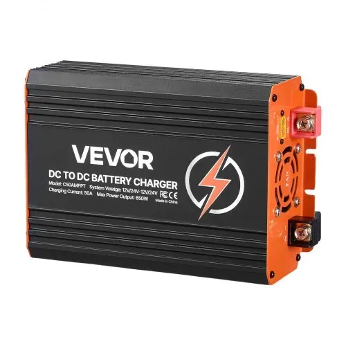 VEVOR DC-DC Batterieladegerät mit MPPT 650 W 50 A, Ladebooster Dual-Eingang für Solarpanel/Lichtmaschine, Laden für LiFePO4-Bleiakkus, 12 V/24 V-12 V/24 V, für Wohnmobil Notstromversorgung zu Hause – Bild 10