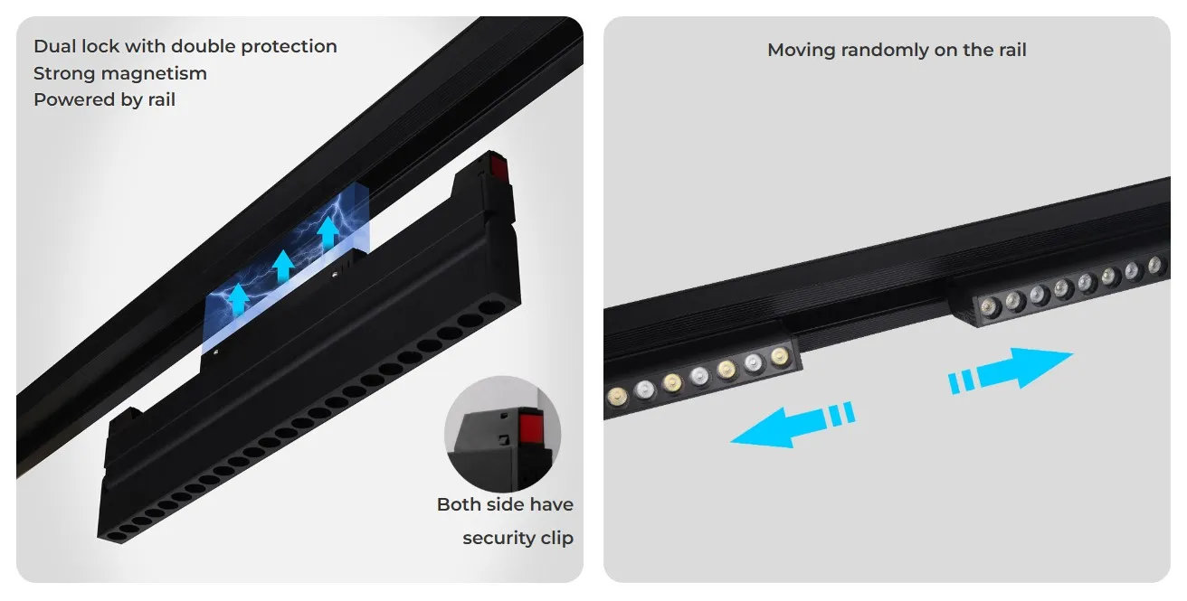 MiBoxer MG2-20F-ZL V2 LED 48V Track Grille Light Foldable 20W CCT Zigbee 3.0 + 2,4G – Bild 10