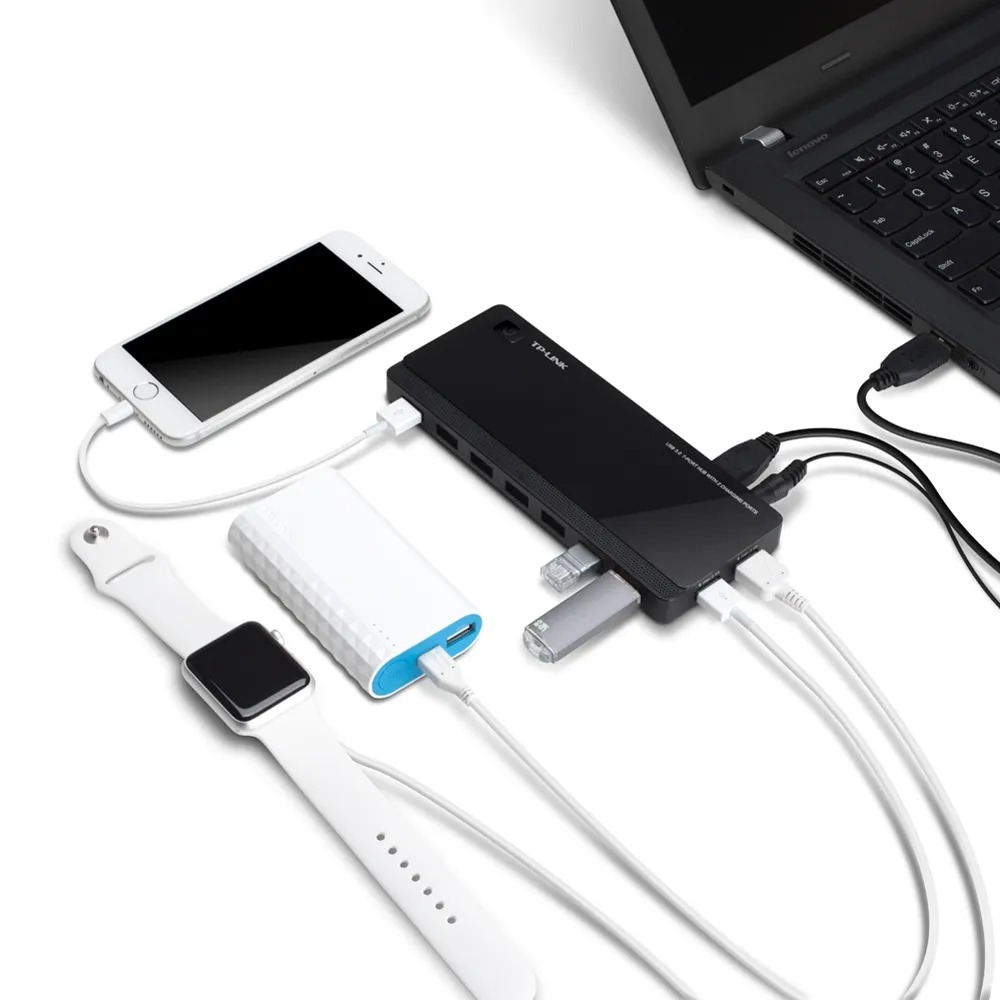 TP-Link UH720 Schnittstellen-Hub USB 3.2 Gen 1 (3.1 Gen 1) Micro-B 5000 Mbit/s Schwarz – Bild 3