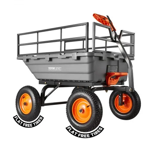 VEVOR Gartenwagen 680 kg, Transportwagen mit Kippfunktion, Handwagen mit 2-in-1-Kippgriff, Transportkarre, Handkarre, Bollerwagen, Bastelwagen, Kippwagen für Pflanzen, Erde & Erntegut VEVOR Gartenwagen 680 kg, Transportwagen mit Kippfunktion, Handwagen mit 2-in-1-Kippgriff, Transportkarre, Handkarre, Bollerwagen, Bastelwagen, Kippwagen für Pflanzen, Erde & Erntegut