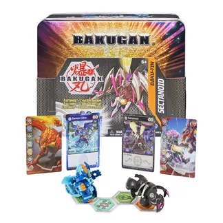 Bakugan Baku-Tin, hochwertige Metall-Aufbewahrungsbox mit exklusivem Darkus Sectanoid und einem weiteren Überraschungs-Ball Bakugan Baku-Tin, hochwertige Metall-Aufbewahrungsbox mit exklusivem Darkus Sectanoid und einem weiteren Überraschungs-Ball