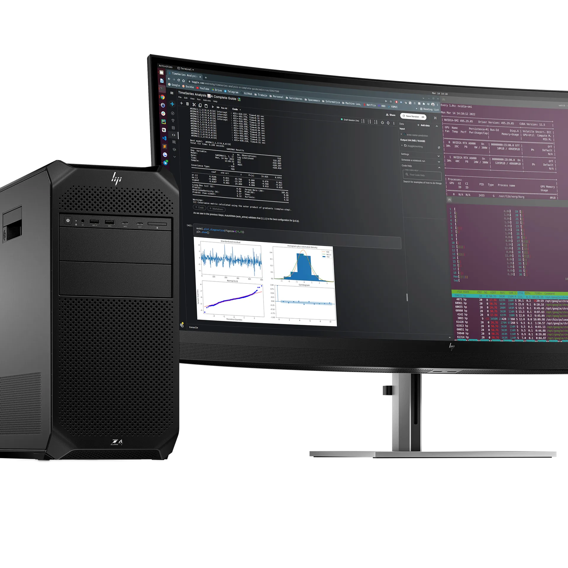 HP Z4 G5 Workstation PC W3-2535 64 GB DDR5-SDRAM NVIDIA RTX PRO 4000 Blackwell Windows 11 Pro Tower Arbeitsstation AI Workstation – Bild 4