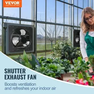 VEVOR Abluftventilator, 356 mm,Temperatur-Feuchtigkeitsregler, EC-Motor, 1024 CFM, Wandlüfter mit variabler Geschwindigkeitsregelung zur Wandmontage, Belüftung und Kühlung für Gewächshäuser, Garagen VEVOR Abluftventilator, 356 mm,Temperatur-Feuchtigkeitsregler, EC-Motor, 1024 CFM, Wandlüfter mit variabler Geschwindigkeitsregelung zur Wandmontage, Belüftung und Kühlung für Gewächshäuser, Garagen