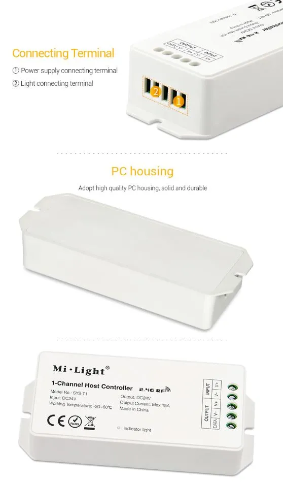 MiBoxer SYS-T1 LED Subordinate Controller 1-Channel Host – Bild 5