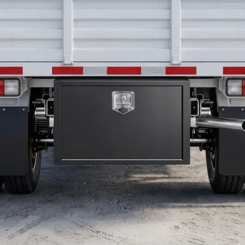VEVOR Lkw Unterbaubox 914 x 457 x 457 mm Unterflur Staukasten Kaltgewalzter Stahl Wasserdichter Werkzeugkasten mit T-Griff Schloss für Lkw Anhänger Transporter Werkzeugkiste Unterflurkasten Schwarz – Bild 7